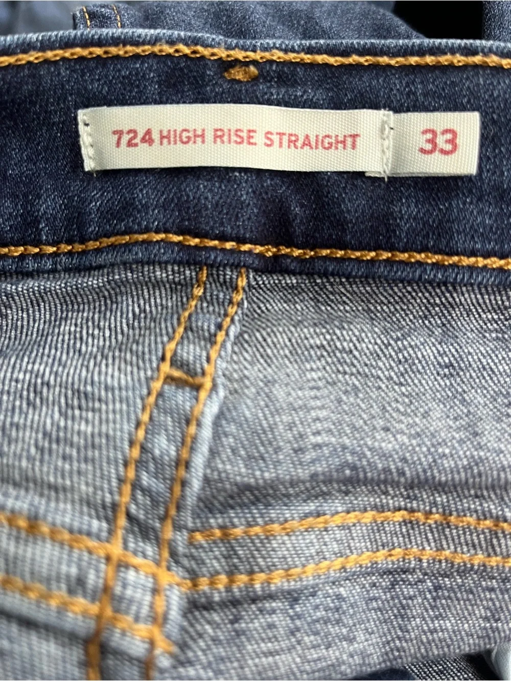 Levi's Women's 724 High Rise Straight Jeans 33 dark indigo - Picture 4 of 5